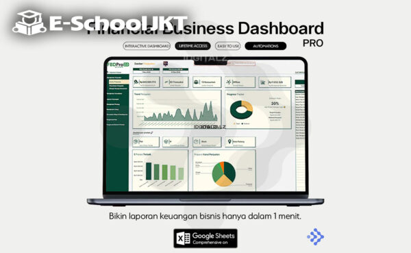 Financial Business Dashboard Pro 2.0 (FBDpro) - Template Spreadsheet Excel Online Modern Format Google Sheets Laporan Keuangan Bisnis Dan Usaha UMKM Fbd Pro Murah!!!
